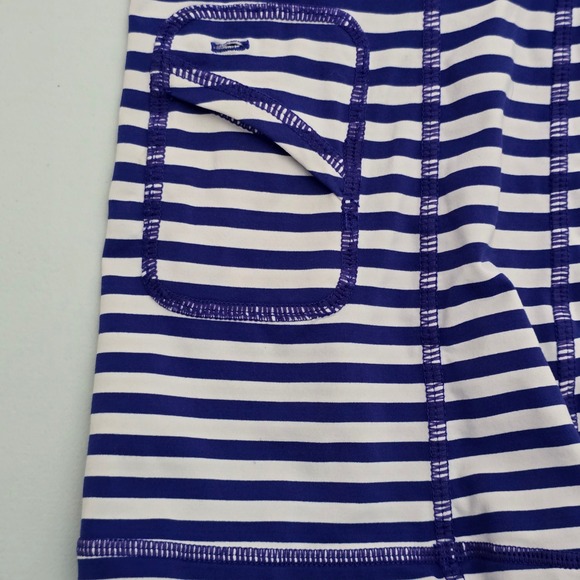 Lululemon Women's Run Stay On Course Tank Pigment Blue White Stripe 8 - Picture 11 of 16